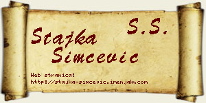 Stajka Simčević vizit kartica
